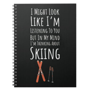 Funny Unique Gifts For Skiers Skiing Winter Sports Notebook
