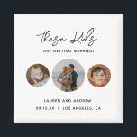 Funny Unique Kids Photo Wedding Save The Date Magnet<br><div class="desc">This funny magnet is a product that is designed to help you announce your wedding date in a fun and creative way. It is a magnet that you can customise with a photo of your choice and a message that reads "Save the Date". The unique aspect of this product is...</div>