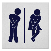 Funny Unisex Bathroom Sign