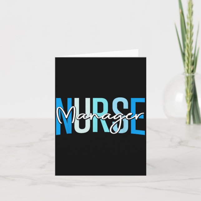 Funny Unit Nurse Manager Practitioner Nurse Day Card (Front)