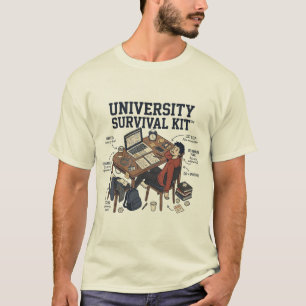 Funny "University Survival Kit" College Student T-Shirt