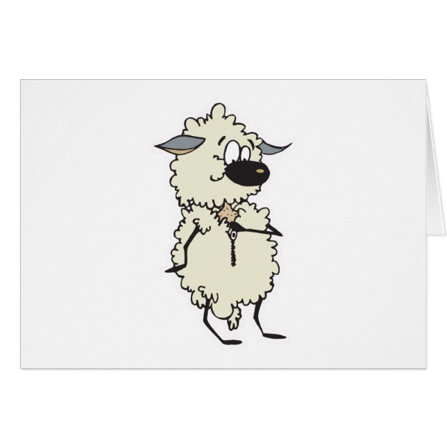 funny unzipping wool sheep (Front Horizontal)
