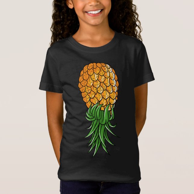 Funny Upside Down Pineapple Gift For Men Women Coo T-Shirt (Front)