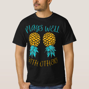Funny Upside Down Pineapple graphic for swingers p T-Shirt