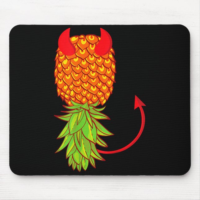 Funny upside down pineapple swinger fruit lover mouse pad (Front)