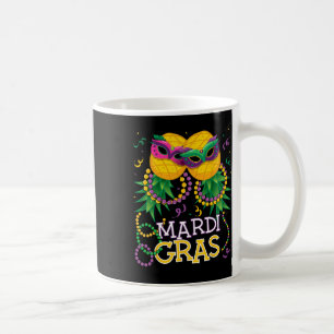 Funny Upside Down Pineapple Swinger Mardi Gras Bea Coffee Mug