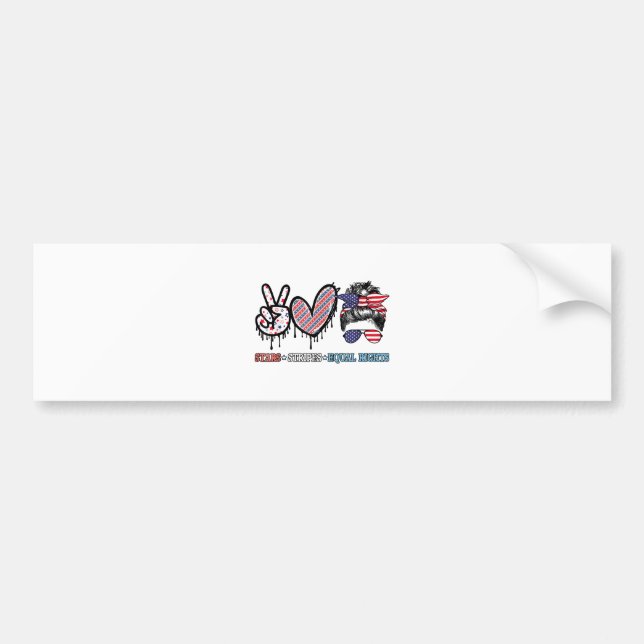 Funny US Flag Patriotic Bumper Sticker (Front)