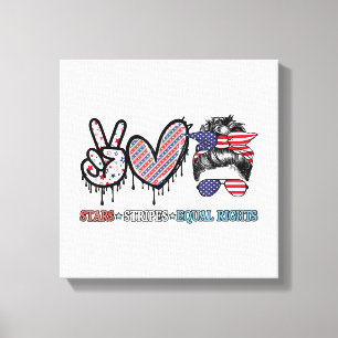 Funny US Flag Patriotic Canvas Print