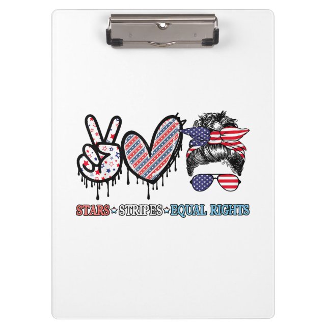 Funny US Flag Patriotic Clipboard (Front)