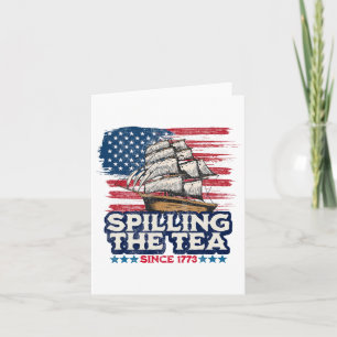 Funny Us History Teacher Boston Spilling The Tea S Card