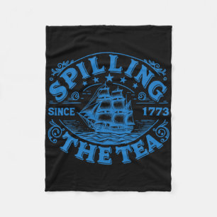 Funny Us History Teacher Boston Spilling The Tea S Fleece Blanket