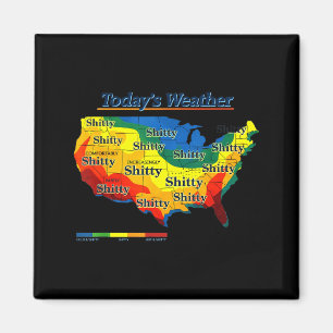 Funny us weather map parody todays forecast humor magnet