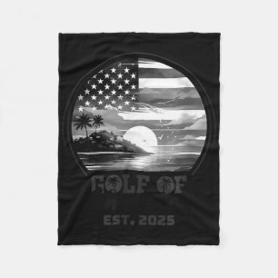 Funny Usa America Shirt Gulf Of Us America Est 202 Fleece Blanket