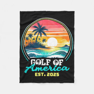 Funny Usa America Shirt Gulf Of Us America Est 202 Fleece Blanket