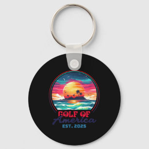 Funny Usa America Shirt Gulf Of Us America Est 202 Key Ring