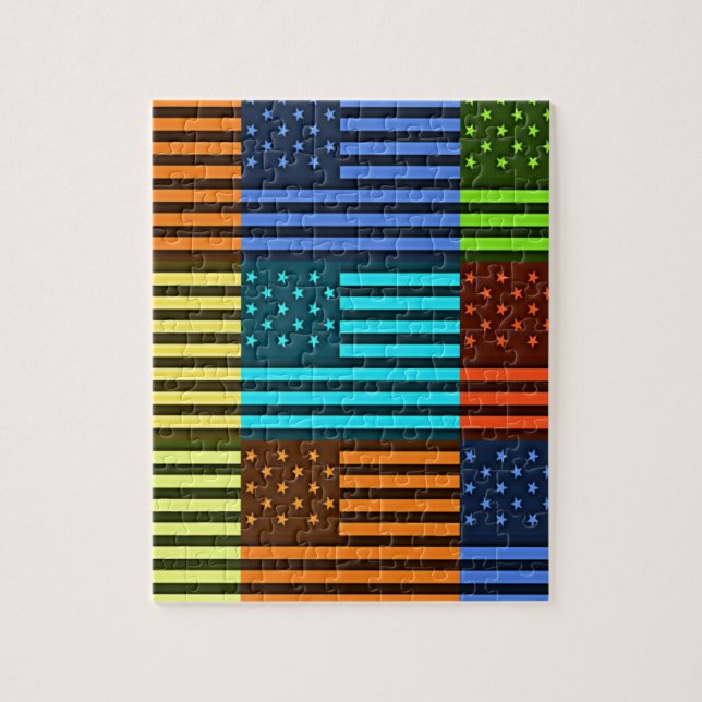 Funny USA Flag Jigsaw Puzzle (Vertical)