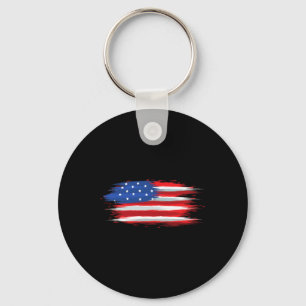 Funny Usa Flag Patriotic 4th Of July Day Of Indepe Key Ring