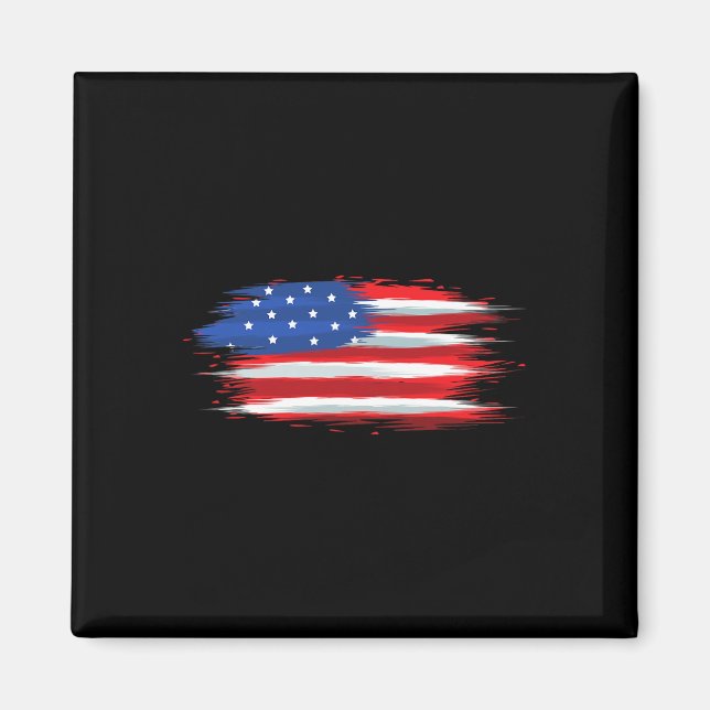 Funny Usa Flag Patriotic 4th Of July Day Of Indepe Magnet (Front)