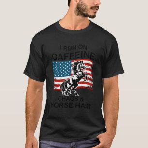 Funny Usa Flag Pride Proud Horse Racing Lovers Own T-Shirt