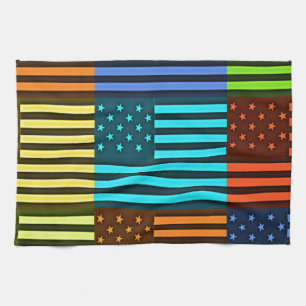 Funny USA Flag Tea Towel
