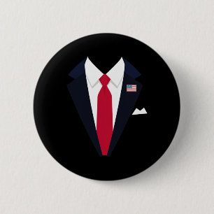 Funny Usa President Trump Suit Easy Halloween Cost 6 Cm Round Badge