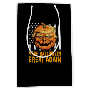 Funny Usa Trumpkin Make Halloween Great Again Medium Gift Bag