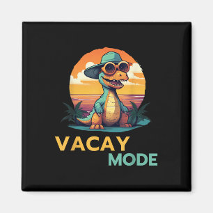 Funny Vacay Mode Cute Dinosaur Family Vacation Sum Magnet