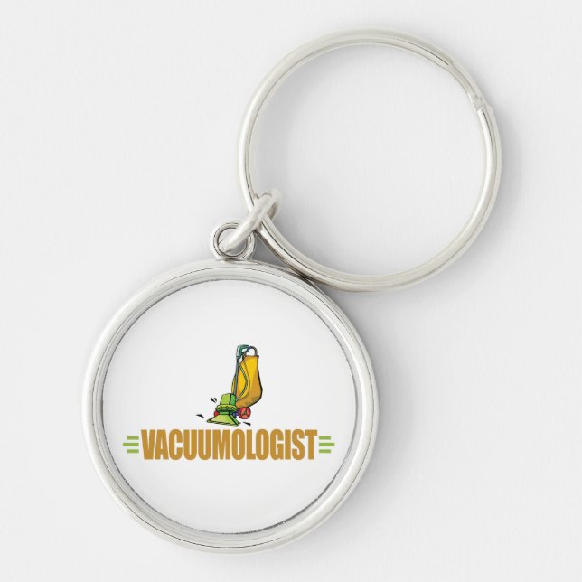 Funny Vacuuming Key Ring (Front)