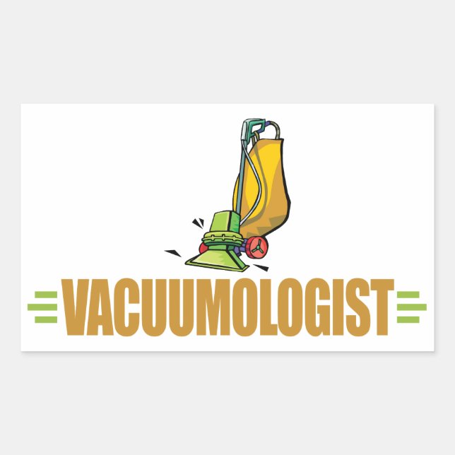 Funny Vacuuming Rectangular Sticker (Front)