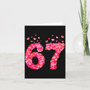 Funny Valentine 6 7 Meme Boy Six Seven Hearts Gen  Card