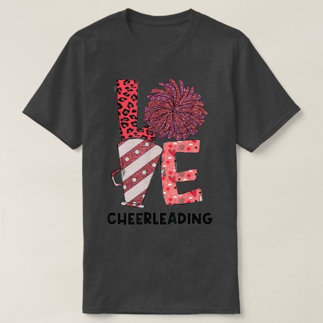 Funny Valentine Cheerleading Sport Lovers Family O T-Shirt (Design Front)