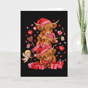 Funny Valentine Cow Lover Xoxo Be Mine Cute Cupid Card