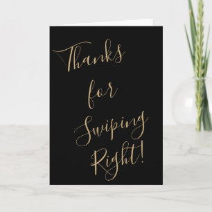 Funny Valentine Day Card Thanks for Swiping Right