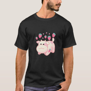 Funny Valentine Day Cute Strawberry Cow Fruit Cool T-Shirt