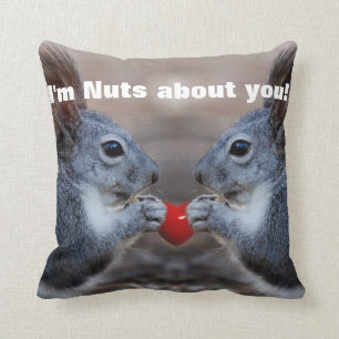 Funny Valentine Day Squirrels Cushion