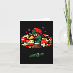 Funny Valentine Duck Hunting Camo Call Waterfowl Card