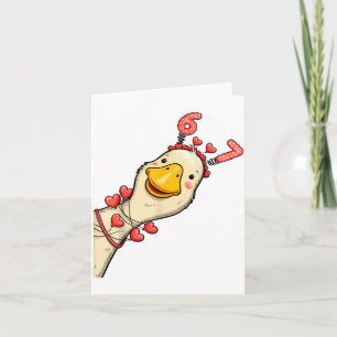 Funny Valentine Goose 6 7 Six Seven Meme Matching Card