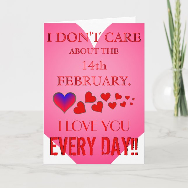 Funny Valentine Greetings Card (Front)