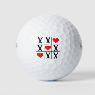 Funny Valentine Hearts Coules Matching Lovers Golf Balls