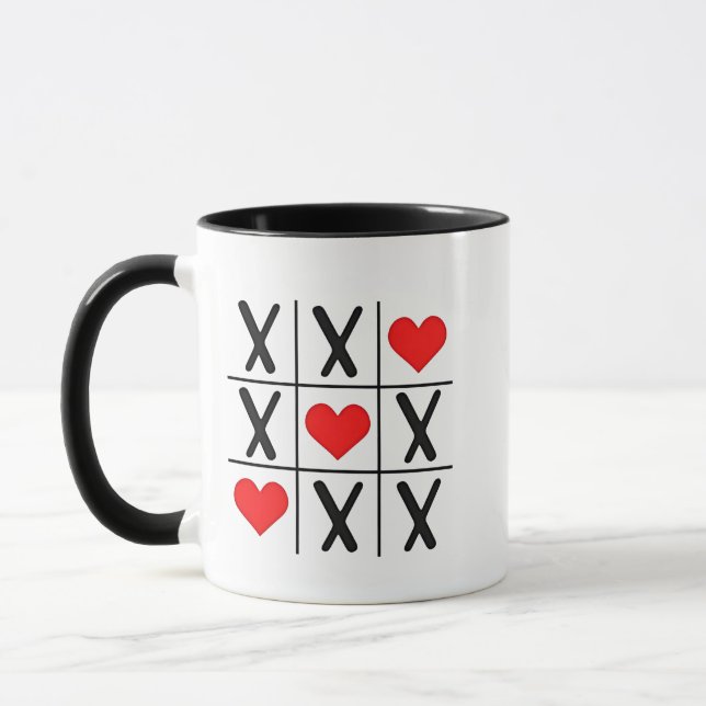 Funny Valentine Hearts Coules Matching Lovers  Mug (Left)