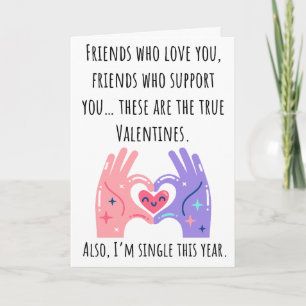 Funny Valentine I am Single This Year Folded Card