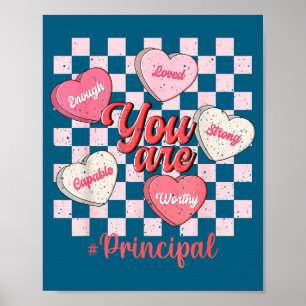 Funny Valentine Principal Love Heart Poster