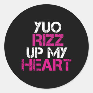 Funny Valentine Rizzler Couple Rizz Everyday Wear Classic Round Sticker