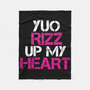 Funny Valentine Rizzler Couple Rizz Everyday Wear  Fleece Blanket
