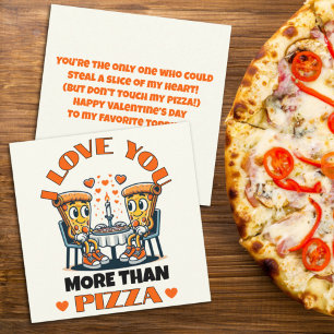Funny Valentine’s Card I Love You More Than Pizza