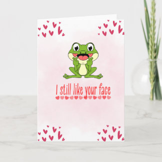 Funny Valentine’s Day Card – Cute Frog “I Still Li