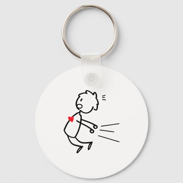 Funny Valentine’s Day Couple Matching For Men Wome Key Ring (Front)