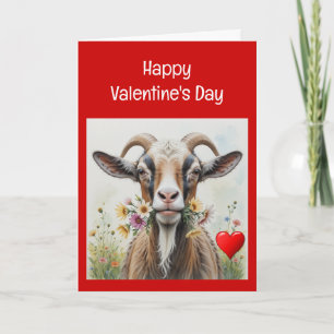 Funny Valentine to Old Goat, humour Holiday Card