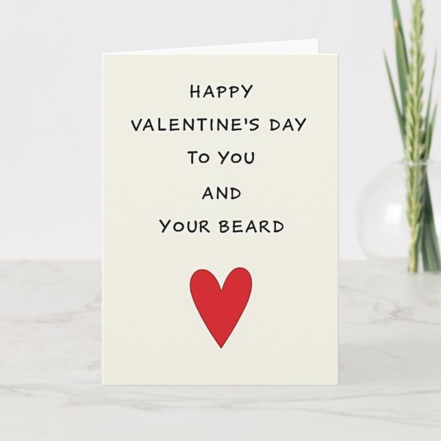 Funny Valentines Beard Card (Front)