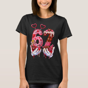 Funny Valentine's Day 67 Meme Hands Six Seven Cud  T-Shirt